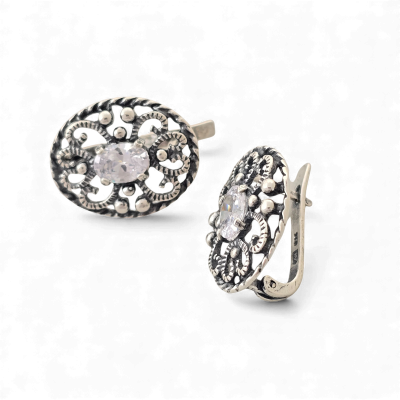 Sudraba auskari Nr: 1158