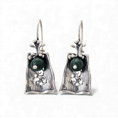 Silver earring Nr: 411