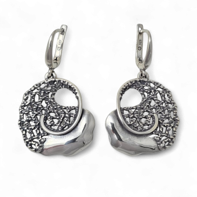 Silver earring Nr: 414