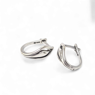 Silver earrings No.1185