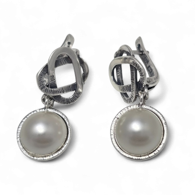 Silver earrings No. 410