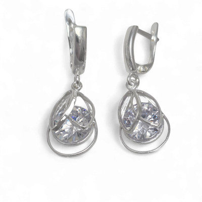Silver earrings No. 1002