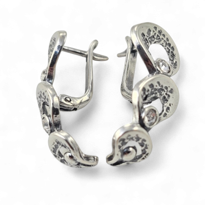 Silver earrings No. 884
