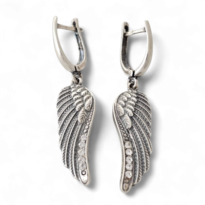 Silver earrings No. 1007