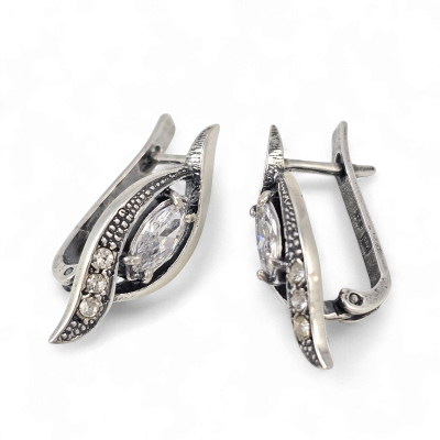 Silver earrings No. 614