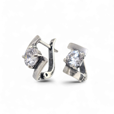 Silver earrings No. 77