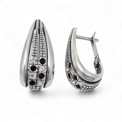 Silver earrings No. 474