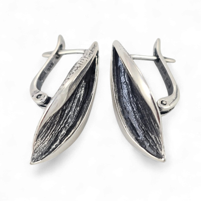 Silver earrings No. 1203