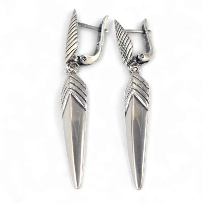 Silver earrings No. 1198