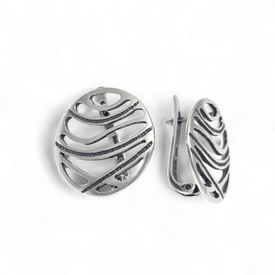 Silver earrings No. 1098
