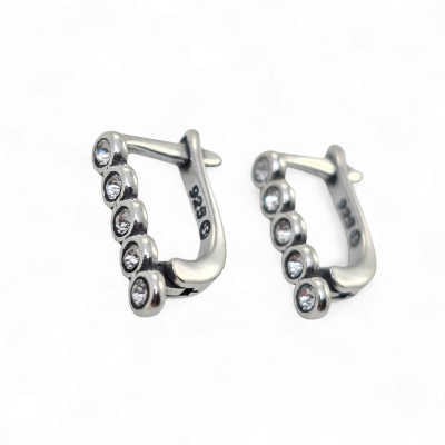 Silver earrings No. 826