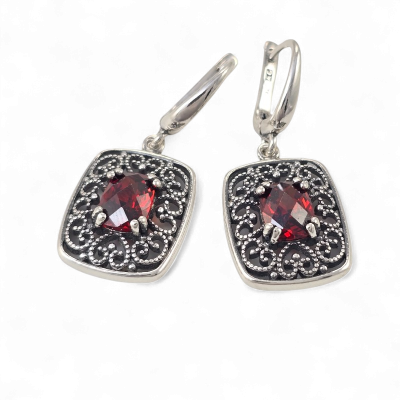 Silver earrings No. 766