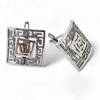 Silver earrings No. 1152