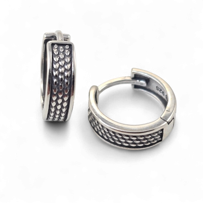 Silver earrings No. 1202