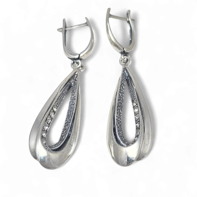Silver earrings No. 622