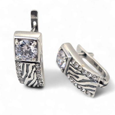 Silver earrings No. 274