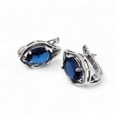 Silver earrings No. 871