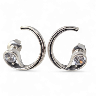 Silver earrings No. 1022