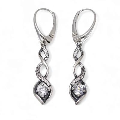 Silver earrings No. 1029