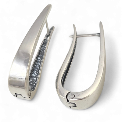 Silver earrings No. 1027