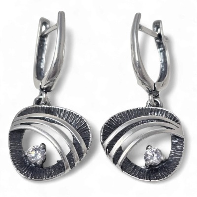 Silver earrings No. 1040
