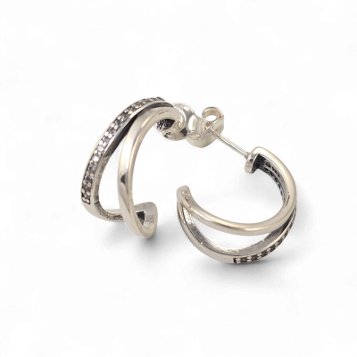 Silver earrings No. 1039