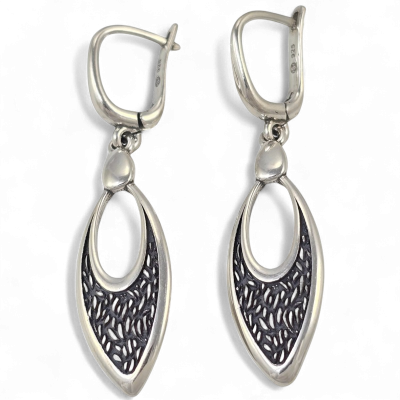 Silver earrings No. 1043