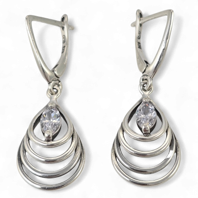 Silver earrings No. 1047