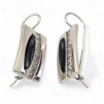 Silver earrings No. 1041