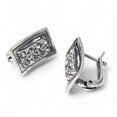 Silver earrings No. 1046