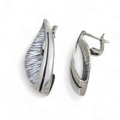 Silver earrings No. 1049