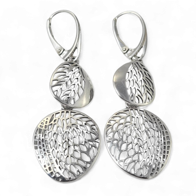 Silver earrings No. 1044