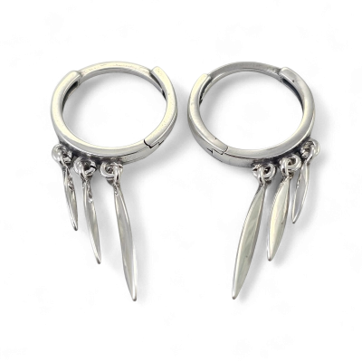 Silver earrings No. 1224