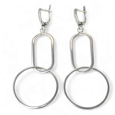 Silver earrings No. 1230
