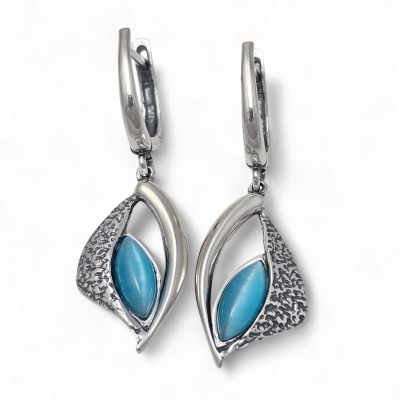 Silver earrings No. 1232