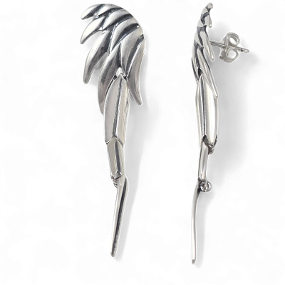 Silver earrings No. 1233