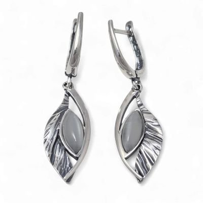 Silver earrings No. 1235
