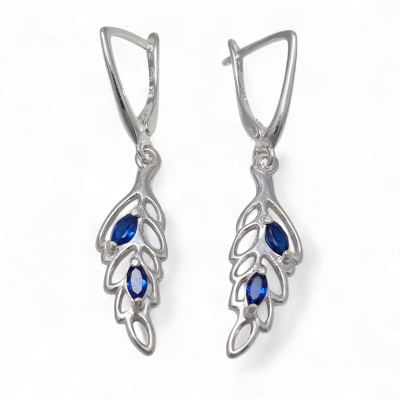 Silver earrings No. 1238