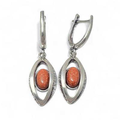 Silver earrings No. 1240