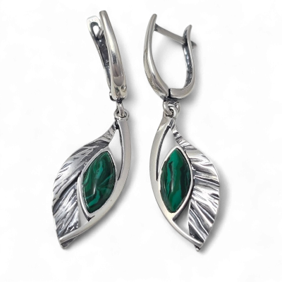 Silver earrings No. 1241