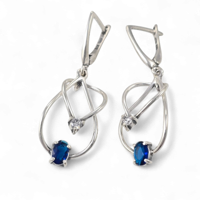 Silver earrings No. 1242