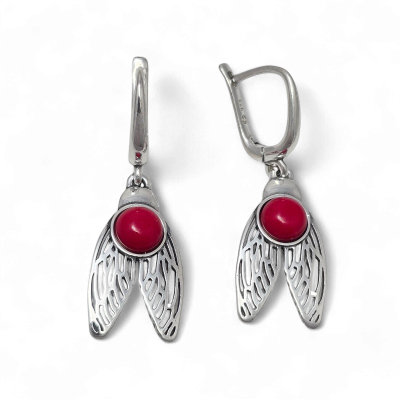 Silver earrings No. 1243