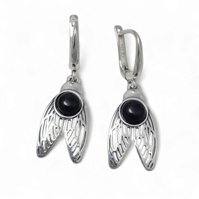 Silver earrings No. 1245