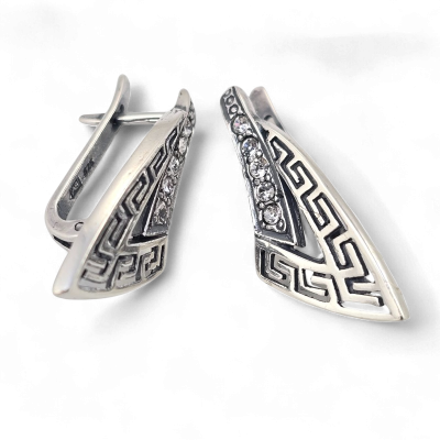 Silver earrings No. 1251