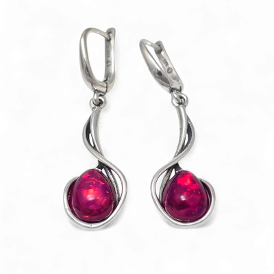 Silver earrings No. 1252