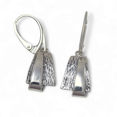 Silver earrings No. 1254