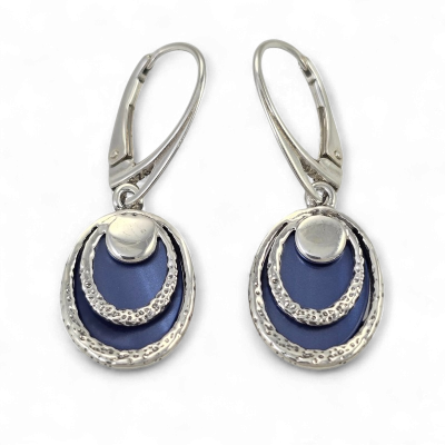 Silver earrings No. 1255