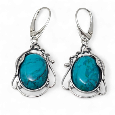 Silver earrings No. 1256