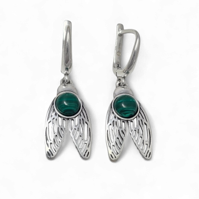 Silver earrings No. 1257